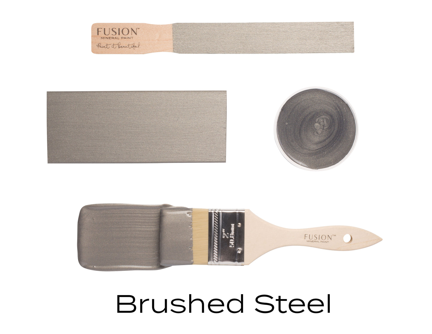 Brushed Steel Metallic Paint